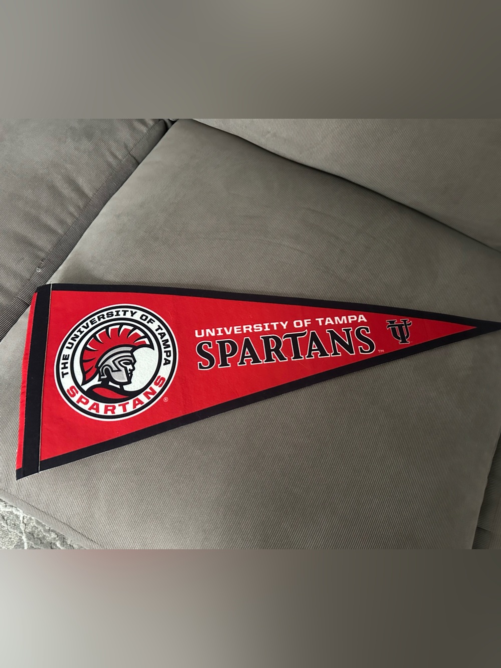 University of Tampa Spartans Red Felt Pennant